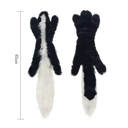 Durable Stuffingless Plush Dog Toy with Squeakers - Fun Simulated Animal Design for Chewing and Crinkling