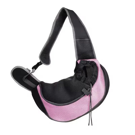 Pet Carrier Backpack - Breathable Mesh, Lightweight, Wear-Resistant Crossbody Sling Bag for Dogs and Cats - Ideal for Outdoor Travel