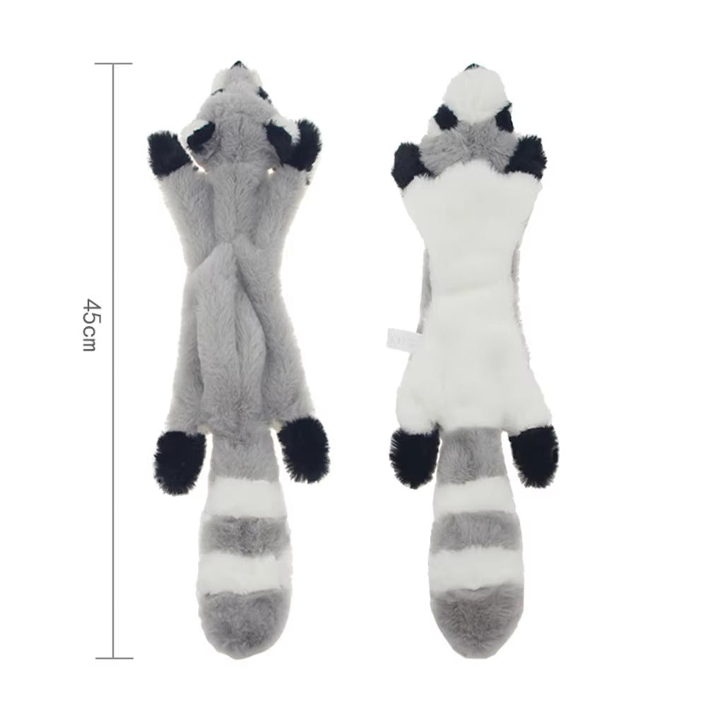 Durable Stuffingless Plush Dog Toy with Squeakers - Fun Simulated Animal Design for Chewing and Crinkling