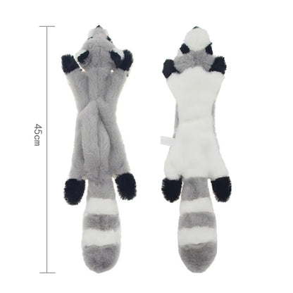 Durable Stuffingless Plush Dog Toy with Squeakers - Fun Simulated Animal Design for Chewing and Crinkling