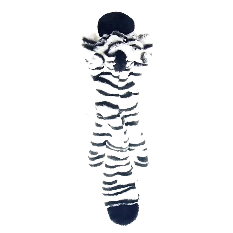 Durable Stuffingless Plush Dog Toy with Squeakers - Fun Simulated Animal Design for Chewing and Crinkling