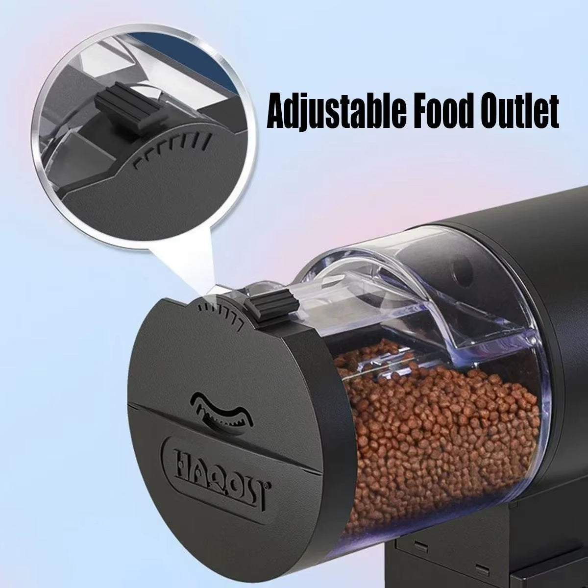 Automatic Fish Feeder with 100ML Capacity, Battery Operated and Programmable Timer for Aquariums - Ideal for Vacation Use